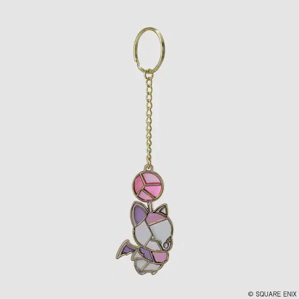 [BUNJANG] Final Fantasy XIV Moogle Stained Glass Keychain / 파판14 모그리 키체인 스테인드 글라스 FF14 파이널판타지14