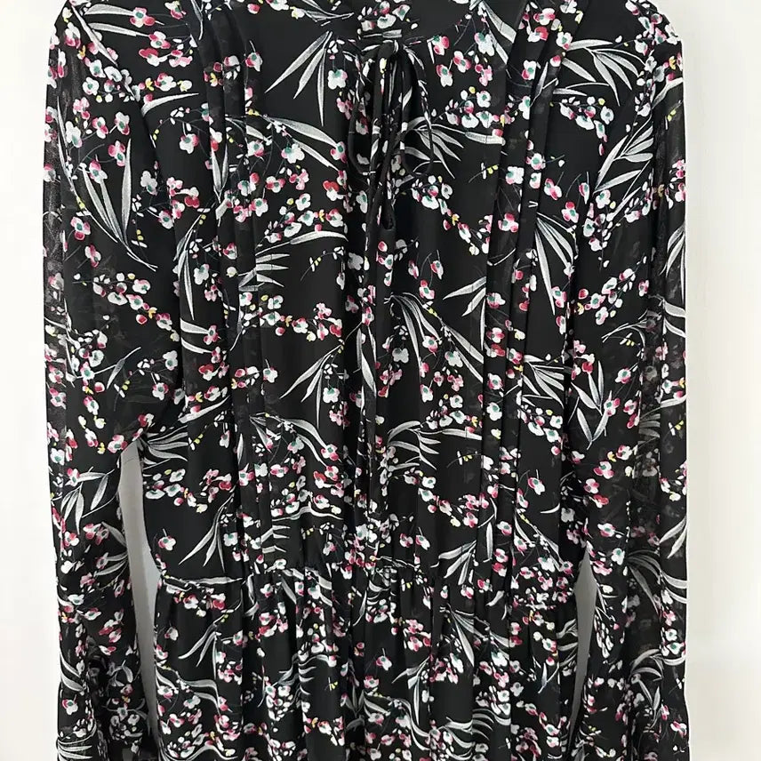 [BUNJANG] LeShop Flower Pattern Long Dress Black / 르샵 플라워 패턴 롱 원피스 블랙