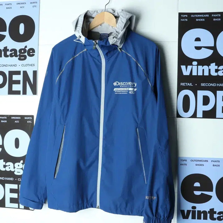 [BUNJANG] Discovery Lightweight Windbreaker Zip-Up Jumper Jacket XL-2XL / (XL-2XL) 디스커버리 집업 바람막이 점퍼자켓 경량 블루-7579