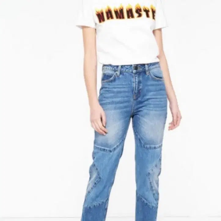 [BUNJANG] Sandro Star Patch Denim Jeans / sandro 데님 산드로 별패치 청바지