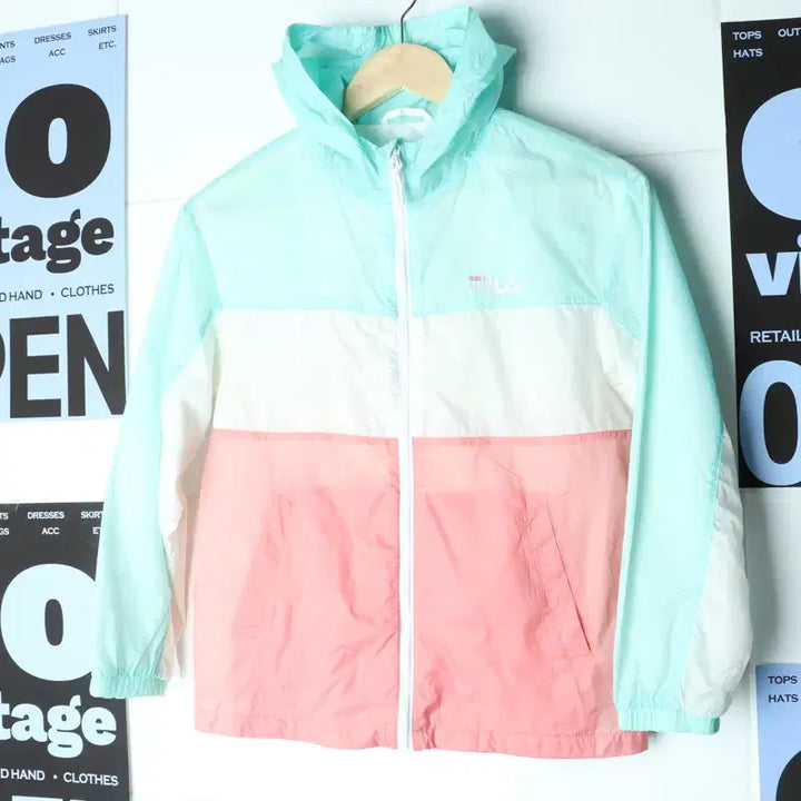 [BUNJANG] Fila Lightweight Windbreaker Zip-Up Jacket for Kids / (F) 휠라 집업 바람막이 점퍼자켓 경량 키즈 아동-757B