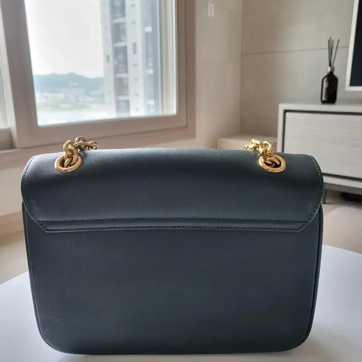 [BUNJANG] Celine C Chain Shoulder Bag Deep Green / 셀린느 c체인 숄더백