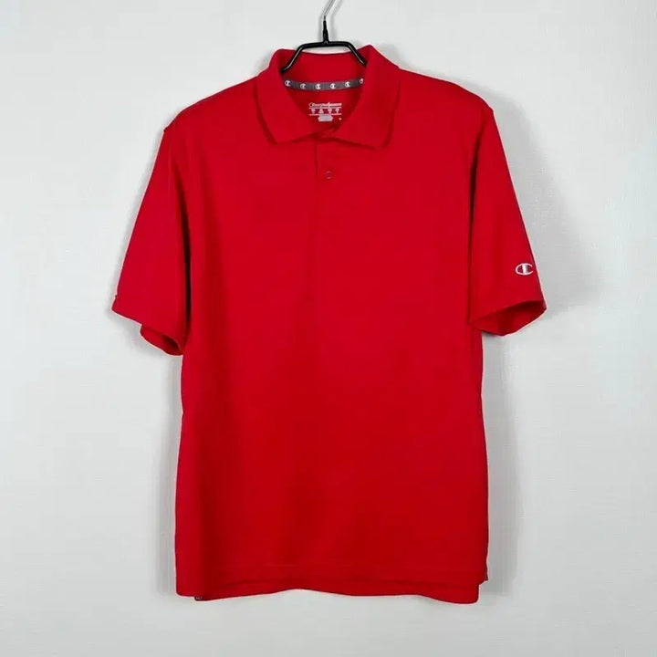 [BUNJANG] Champion Red Collar Short Sleeve T-Shirt Men&