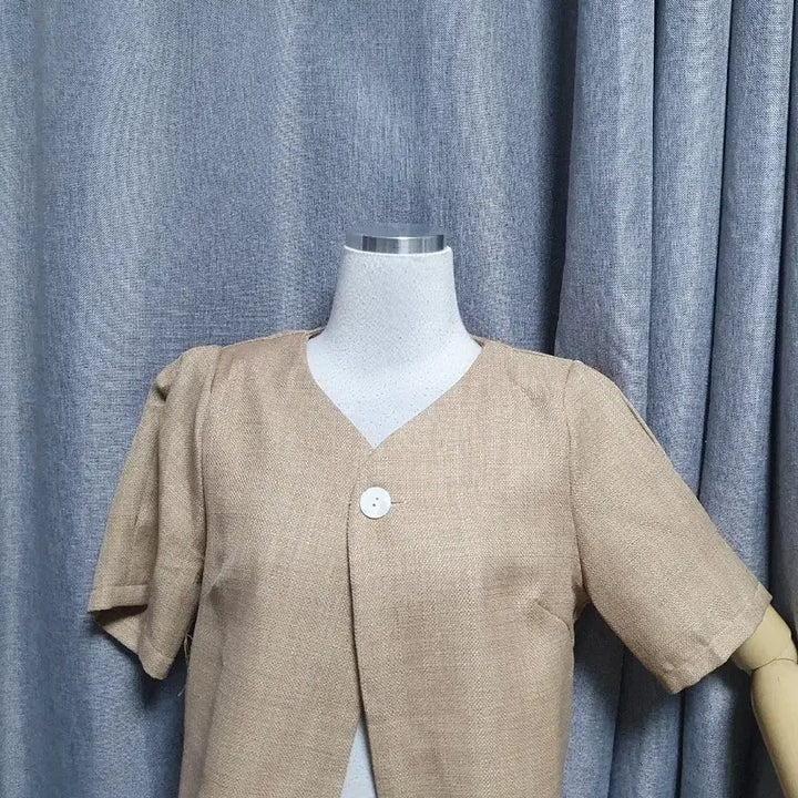 [BUNJANG] Padded Beige Jacket / 패드 베이지 자켓