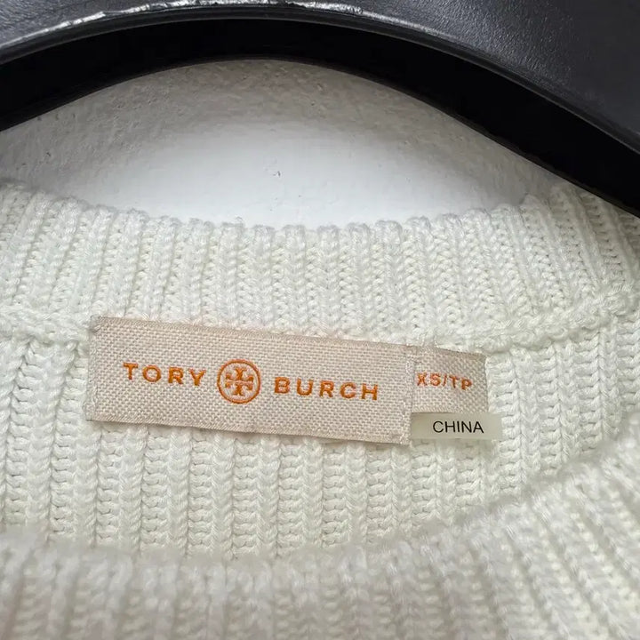 [BUNJANG] Tory Burch Cotton Knit Blue Check Ribbed Sweater / 토리버치 코튼 니트 55
