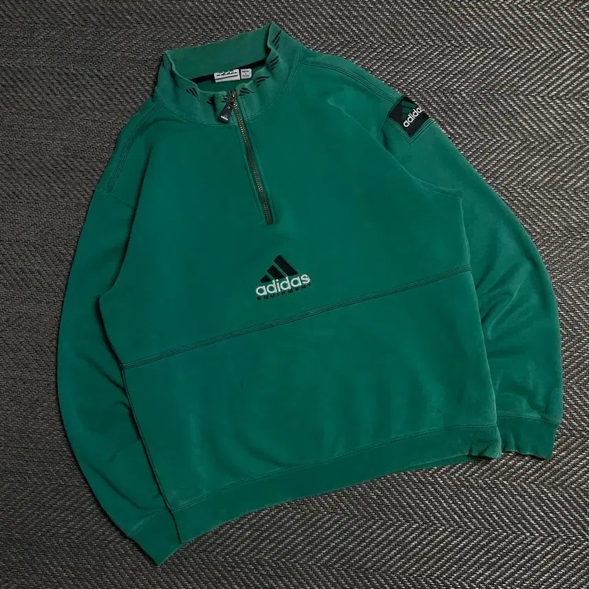 [BUNJANG] Adidas Equipment Half-Zip Sweatshirt / 아디다스 이큅먼트 반집업 하프집업 맨투맨y 5590