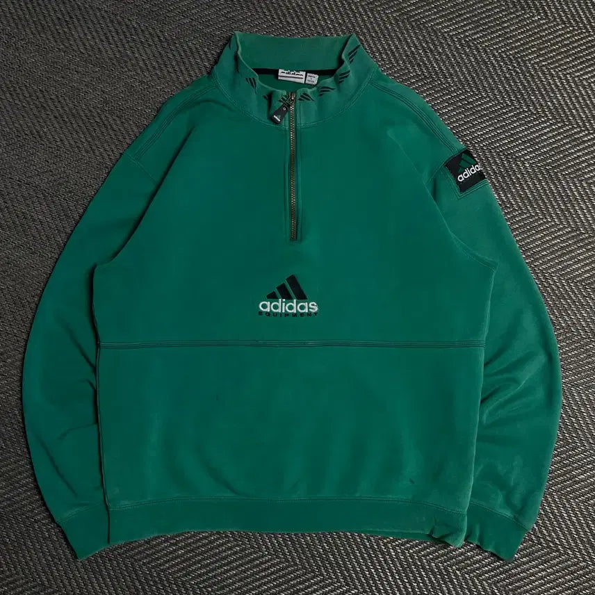 [BUNJANG] Adidas Equipment Half-Zip Sweatshirt / 아디다스 이큅먼트 반집업 하프집업 맨투맨y 5590