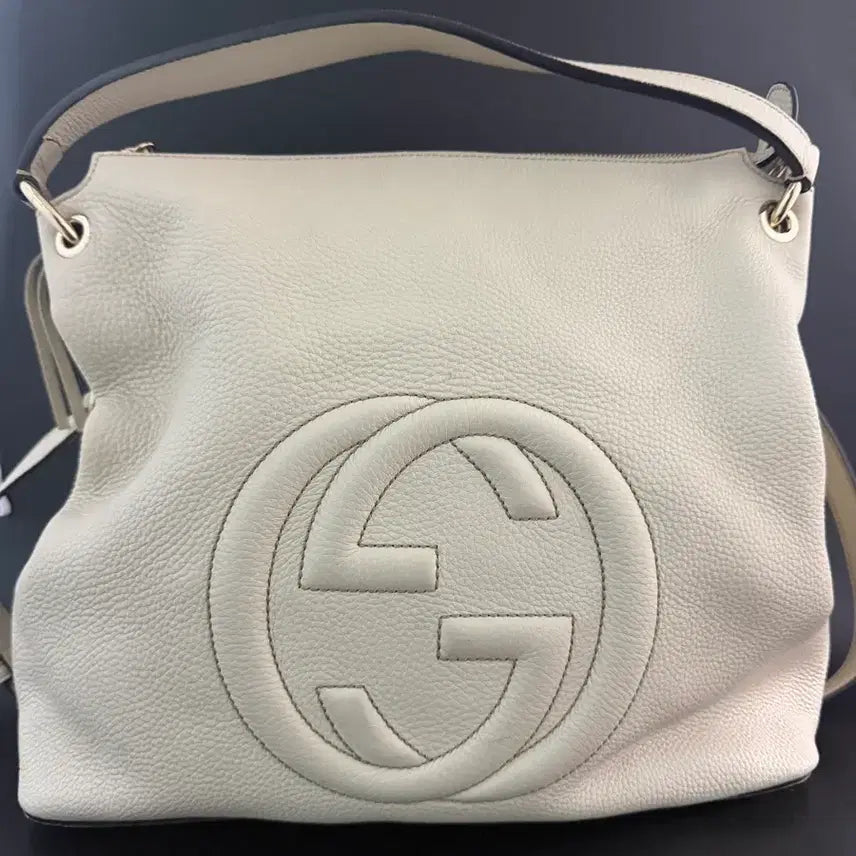 [BUNJANG] Gucci Soho Leather Hobo Bag - Ivory / 구찌 소호 레더 호보백 아이보리