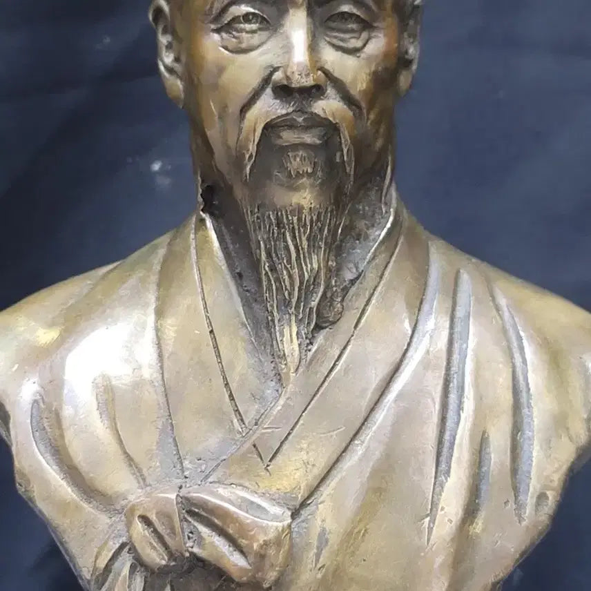 [BUNJANG] Yulgok Yi I Bronze Bust / 율곡 이이 황동 흉상 동브론즈