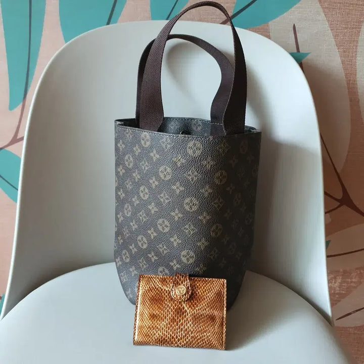 [BUNJANG] Vintage Tote Bag and Wallet Set / 빈티지가방 + 지갑 set