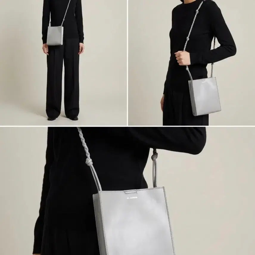 [BUNJANG] Jil Sander Leather Cross Tangle Bag Mini Small Pastel Grey / [S] 질샌더 레더 크로스 탱글백 미니백 스몰 파스텔 그레이