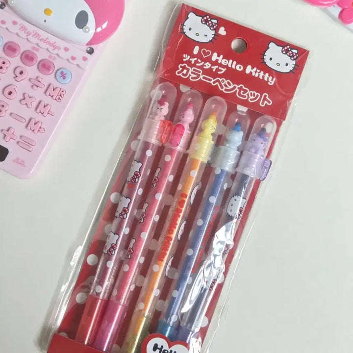 [BUNJANG] Classic Kitty Figure Mascot Ballpoint Pen Set / 고전키티 피규어 마스코트 사인펜 세트