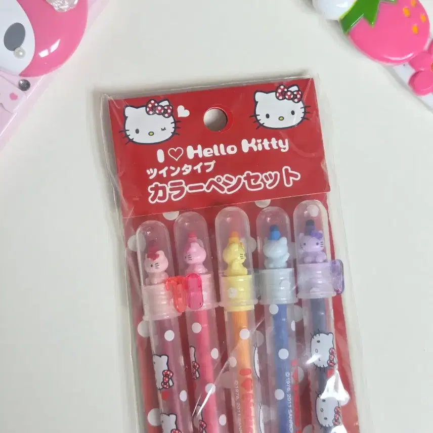 [BUNJANG] Classic Kitty Figure Mascot Ballpoint Pen Set / 고전키티 피규어 마스코트 사인펜 세트