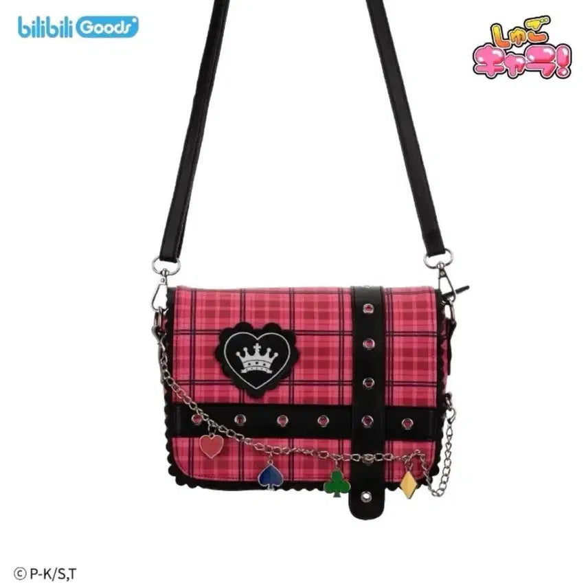 [BUNJANG] Shugo Chara! Bag Red Check Pattern / 캐캐체 캐릭캐릭체인지 가방 포카