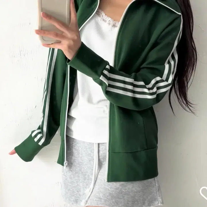 [BUNJANG] Adidas Green Track Jacket / 아디다스 초록색 져지