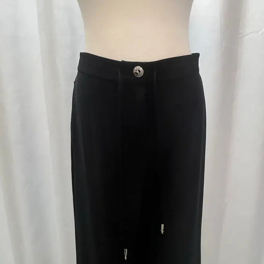 [BUNJANG] TIME Back-Banding Drawstring Pants Black / TIME 타임 백밴딩 드로우스트링 팬츠 블랙 55 새옷급