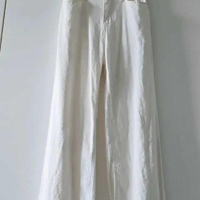 [SOLD OUT] 아이보리 와이드  린넨.  팬츠