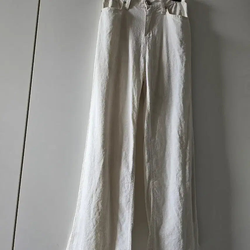 [SOLD OUT] 아이보리 와이드  린넨.  팬츠