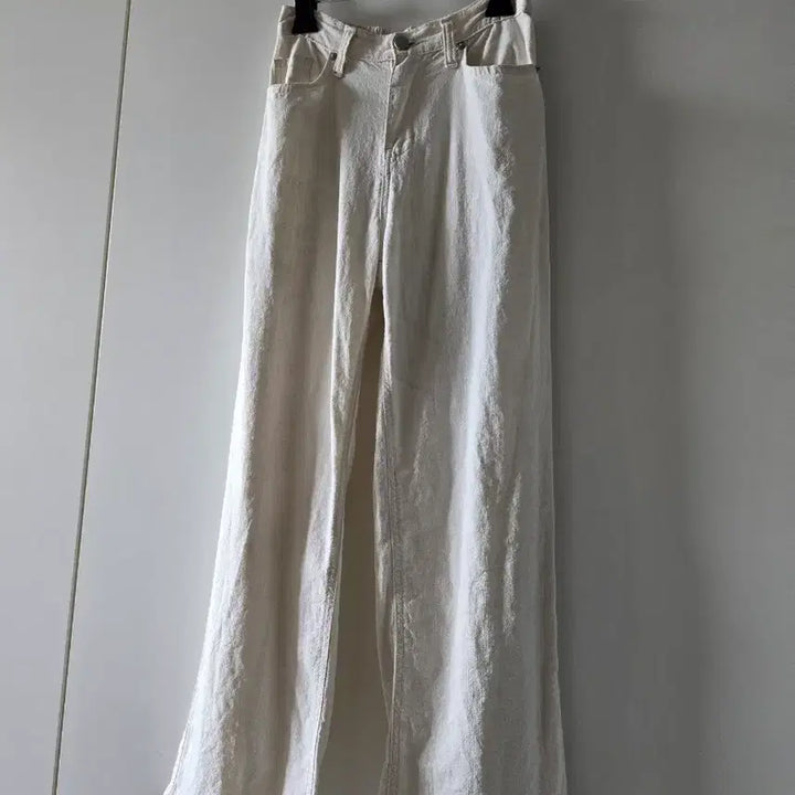 [SOLD OUT] 아이보리 와이드  린넨.  팬츠