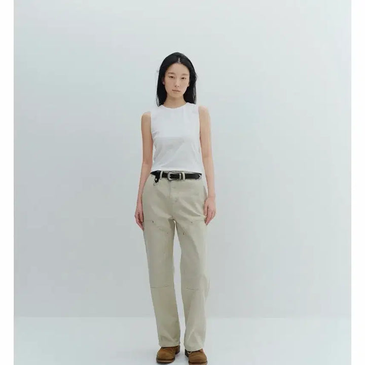 [BUNJANG] ishii Double Knee Pants Dusty Sand / ishii 이시 Double Knee Pants Dusty Sand 팬츠