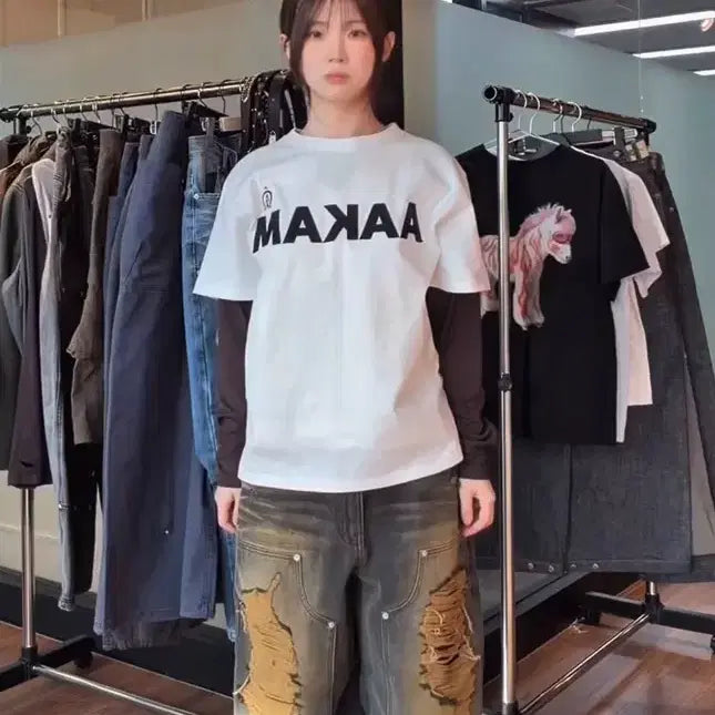 [BUNJANG] Arkham x ODDFIGGI Ha-eun Collaboration Short Sleeve T-Shirt / 아캄x오디피기 하은 콜라보 반팔