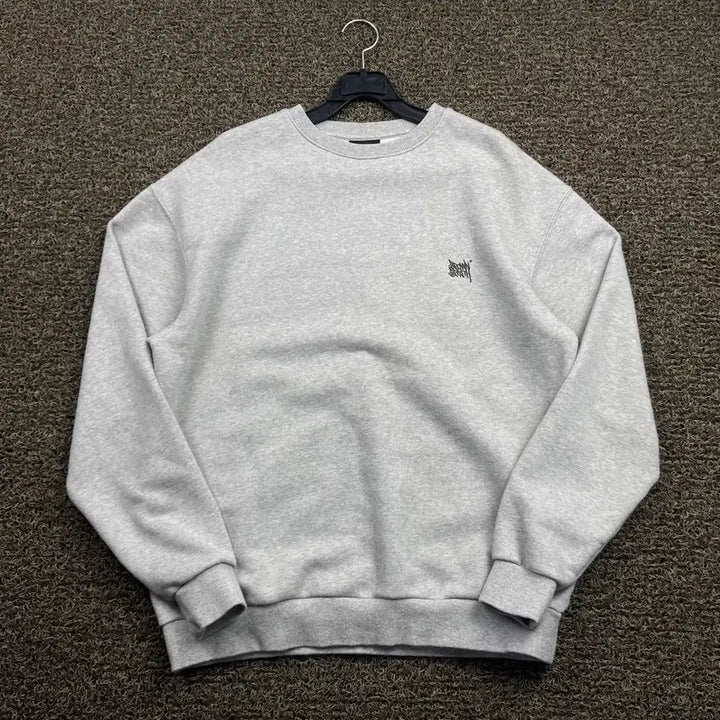 [BUNJANG] Brownbreath Big Logo Grey Sweatshirt / 브라운브레스 빅로고 그레이 맨투맨