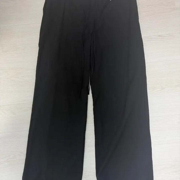 [BUNJANG] Overdue Flare Cotton Sheer Pants Black / 오버듀플레어 코튼 쉬어 팬츠 블랙