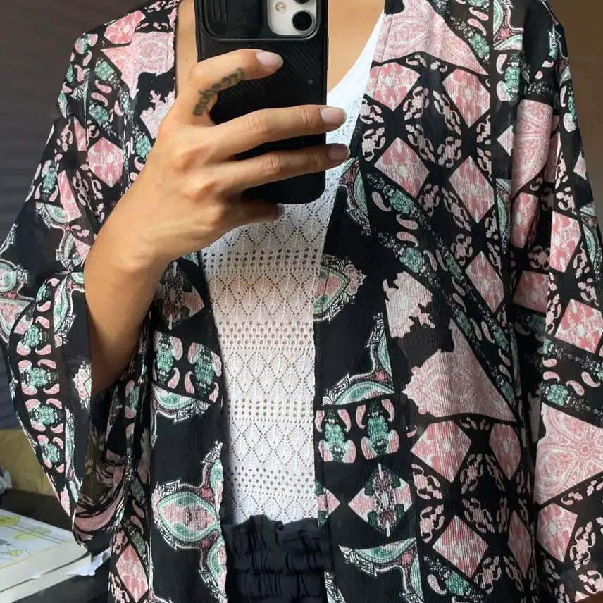 [BUNJANG] Sheer Tropical Cardigan / 씨스루 트로피칼 가디건