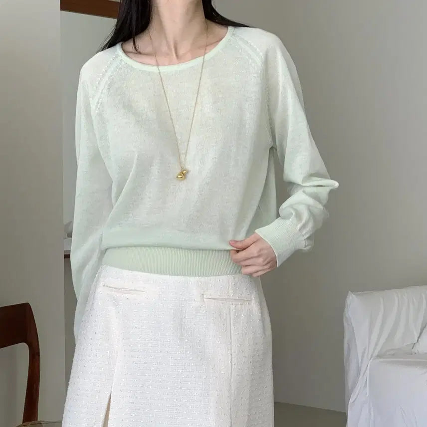 [BUNJANG] Round Raglan Knit - Ivory / (국내제작) 라운드 나그랑 니트_아이1