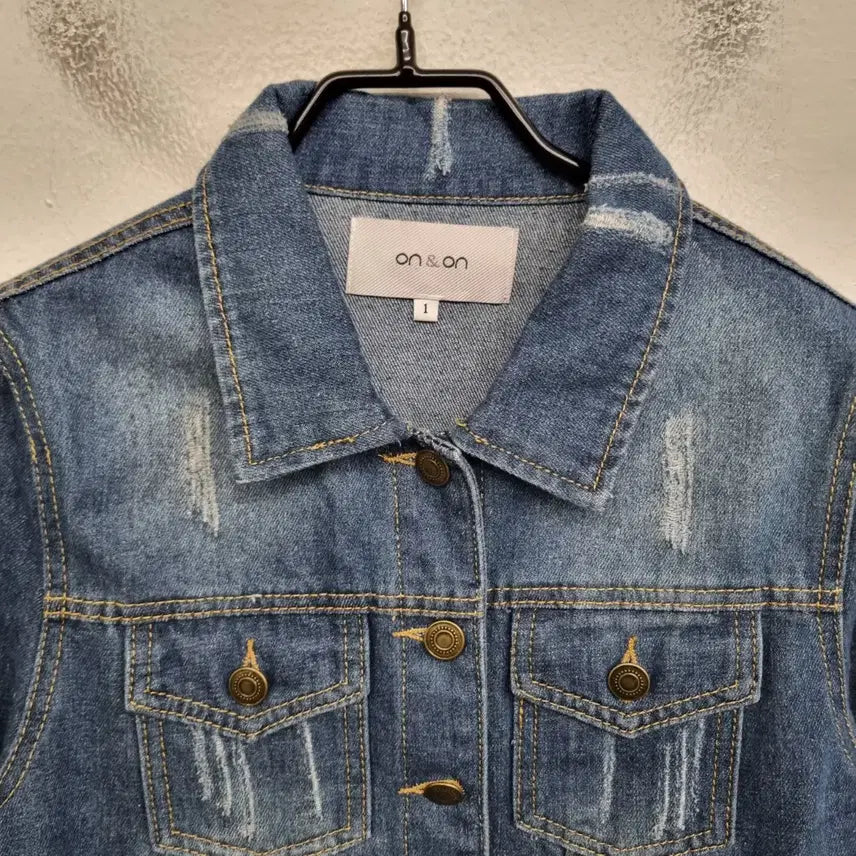 [BUNJANG] On &amp; On Washed Denim Jacket / [여성44 size] 온앤온 워싱 데님 자켓 청자켓