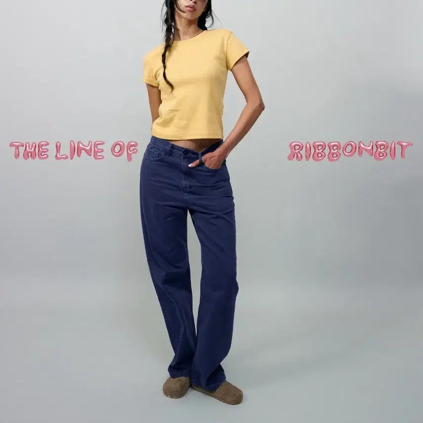 [BUNJANG] Ribbonbit Bare Tee Yellow / 리본빛 bare tee yellow