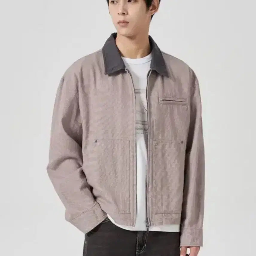 [BUNJANG] 8 Seconds Cotton Oxford Work Jacket Beige M / (새 상품) 8 seconds 코튼 옥스포드 워크 자켓 베이지 M