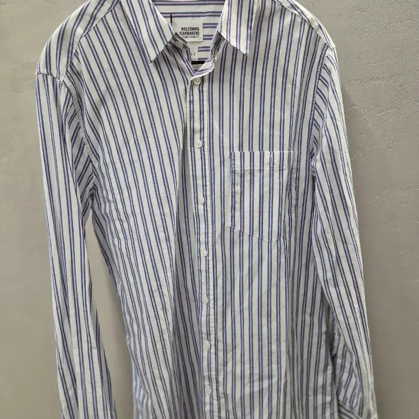 [BUNJANG] M&amp;TheJeanmakers Striped Shirt / WELCOM M&amp; THE JEANMAKERS 스트라이프 셔츠