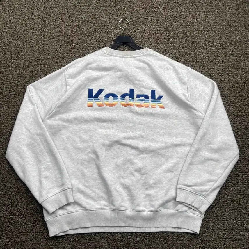 [BUNJANG] Kodak Embroidered Logo Grey Sweatshirt 2XL / 코닥 자수로고 그레이 맨투맨