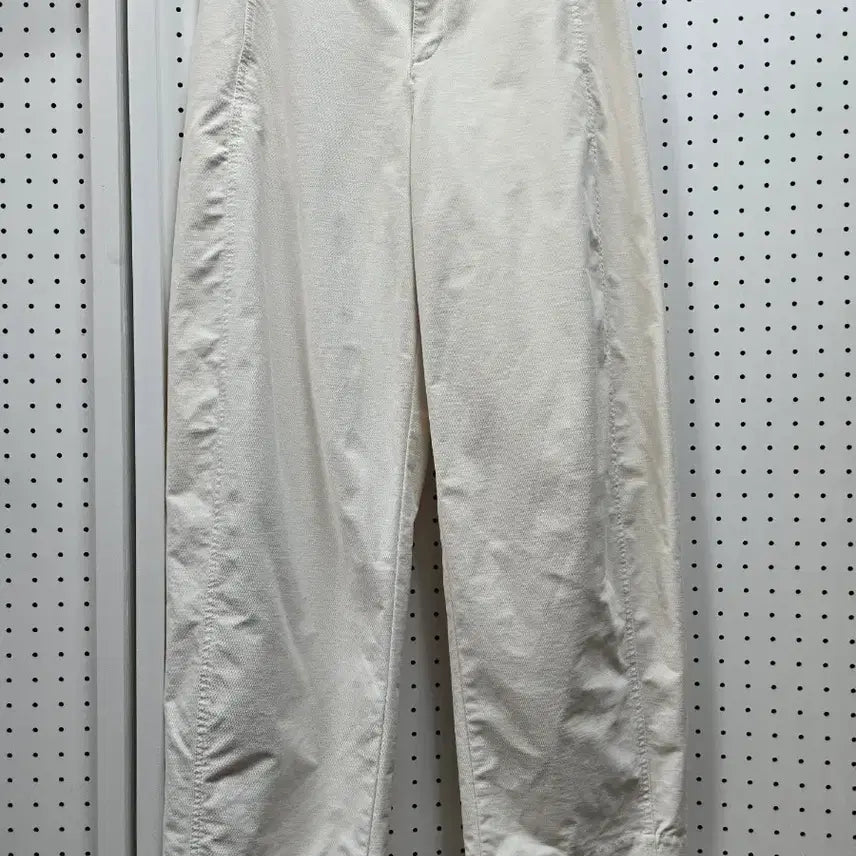 [BUNJANG] Uniqlo Ivory Wide Cotton Pants L / (1547)유니클로 아이보리 와이드 코튼 팬츠L
