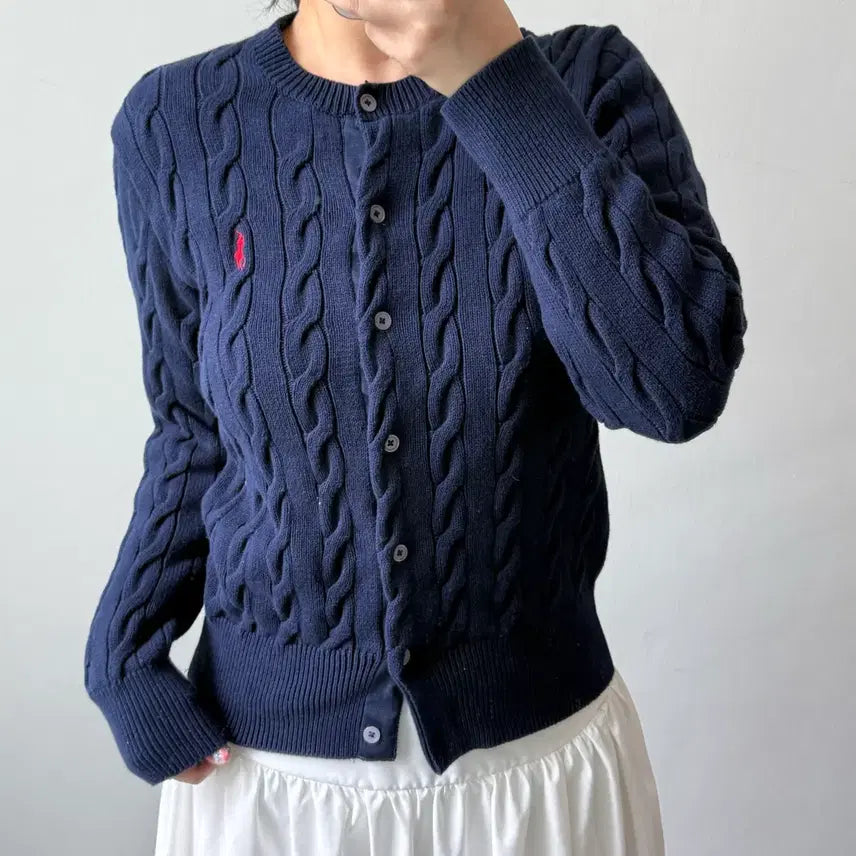 [SOLD OUT] [L] 폴로 케이블 니트 가디건