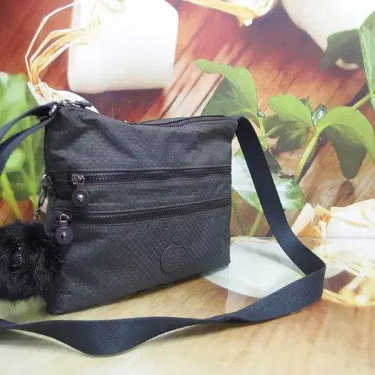 [BUNJANG] Kipling Shoulder Bag Crossbody Nylon Grey/Black / 구제토토 키플링 숄더백 크로스백 정품 중고가방 명품 61205