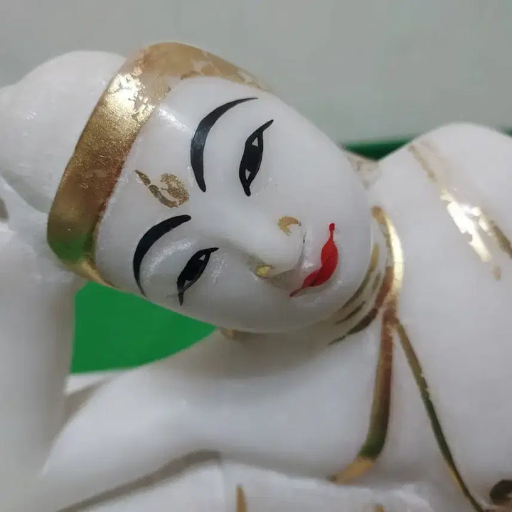 [BUNJANG] White Jade Reclining Buddha Statue / 백옥 와불 부처님