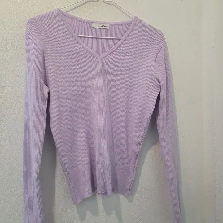 [BUNJANG] Roem V-Neck Knit Purple / 로엠 V넥 니트 퍼플