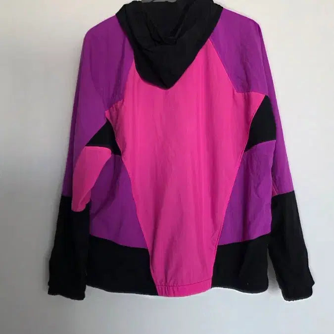 [BUNJANG] Nike Hooded Windbreaker Jacket M Black/Pink / 나이키 후드 바람막이 M 블랙/핑크