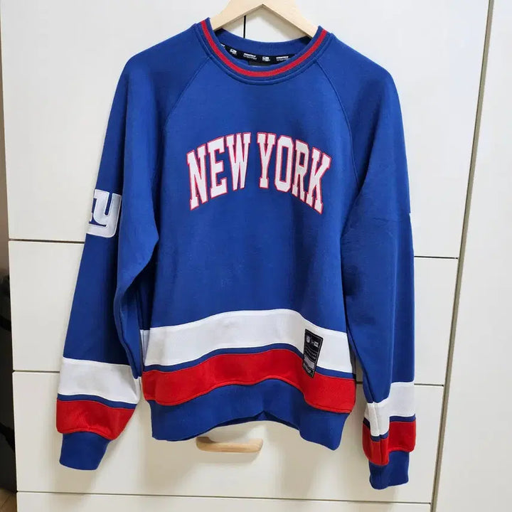 [BUNJANG] New Era Deep Blue Oversized Sweatshirt (Size S) / (실착1회) 뉴에라 맨투맨 딥블루 오버핏 S사이즈