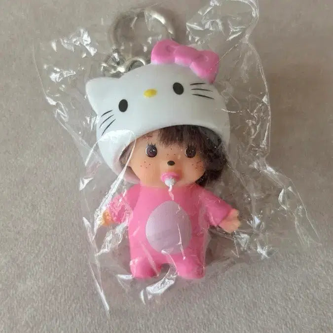 [BUNJANG] Sanrio Hello Kitty Monchhichi Keychain / (새상품) 키티 몬치치 키링