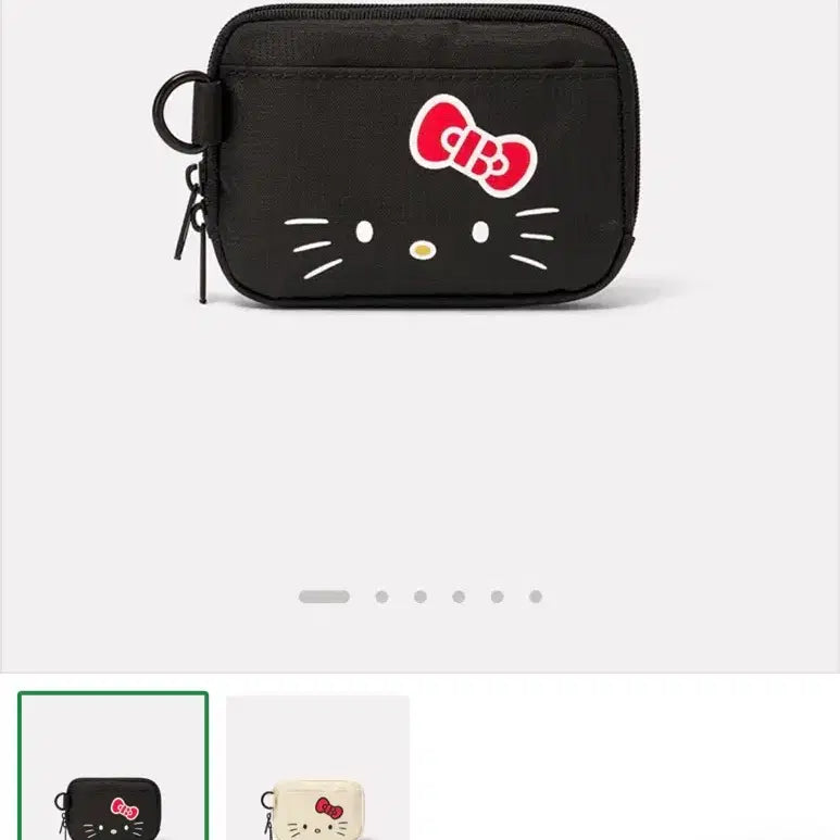 [BUNJANG] Brandon Hello Kitty Pouch (Ivory) / 브랜든 키티 파우치 아이보리를 블랙으로 교환