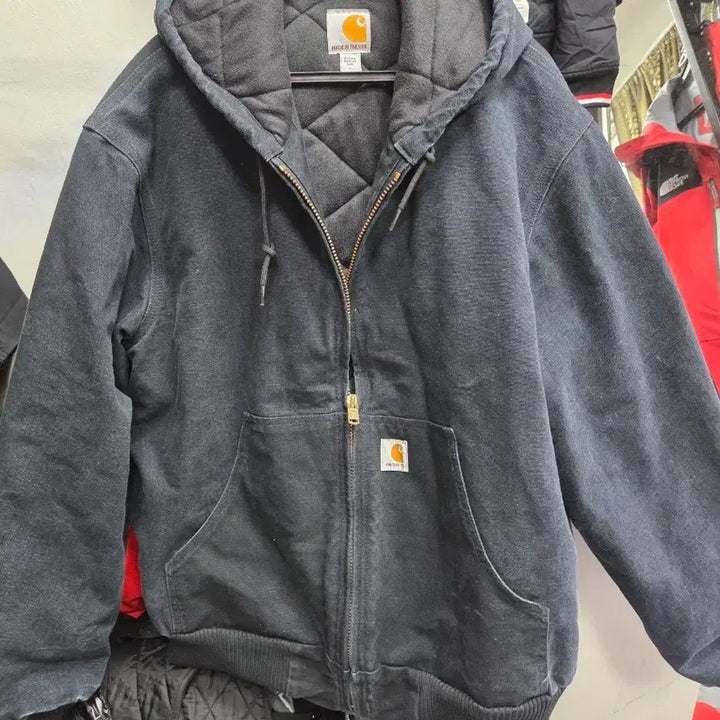 [BUNJANG] Carhartt Hooded Work Jacket Black / 칼하트 후드 워크 자켓 블랙