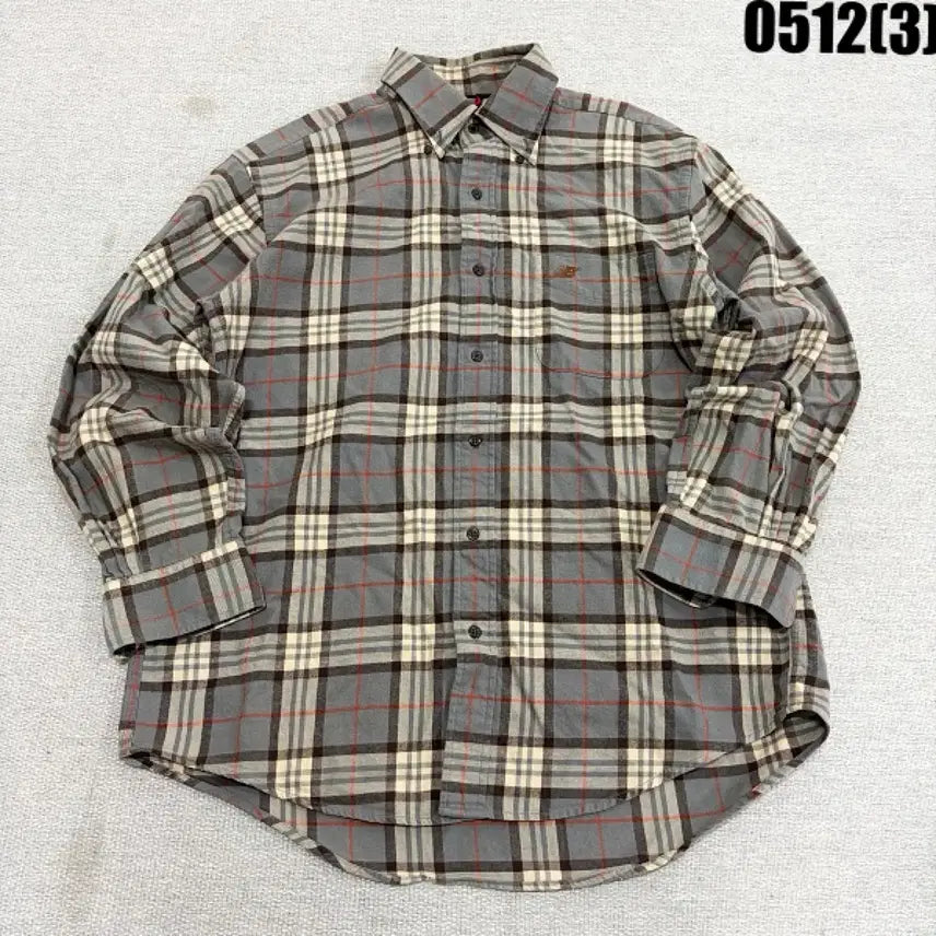 [BUNJANG] New Balance Grey Check Shirt - Size M / 뉴발란스 회색 체크 남방 셔츠 M 0512