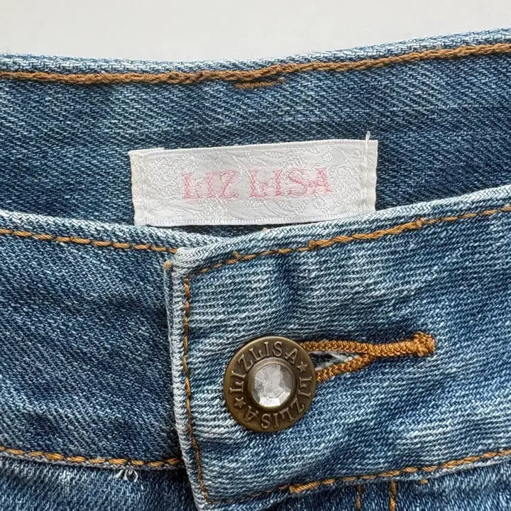 [BUNJANG] Lizlisa Lace Ribbon Denim Shorts / 리즈리사 레이스 리본 데님 반바지 숏팬츠