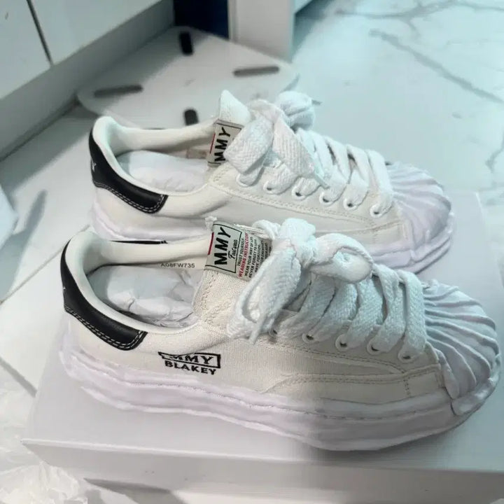 [BUNJANG] Mihara Yasuhiro Blakey Sneakers White 41 / 미하라 야스히로 블레이키 41