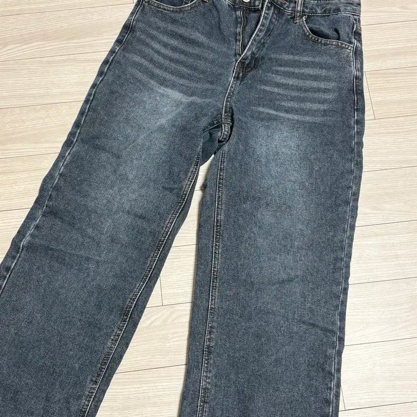 [BUNJANG] Go Go Sing Wide Denim Pants M / 에이블리 고고싱 와이드 청바지 데님 팬츠 M