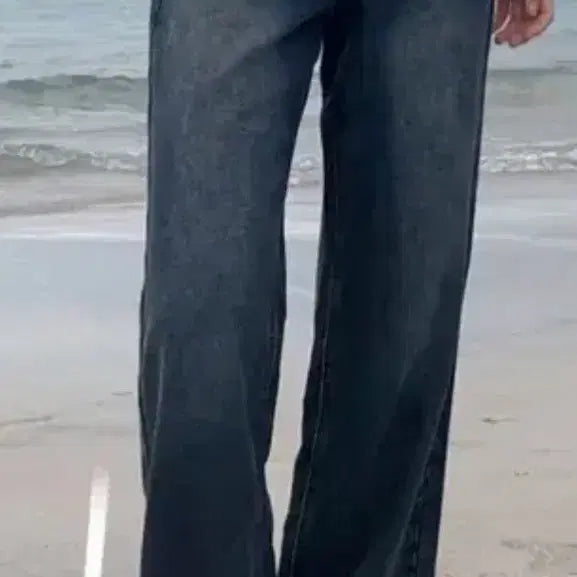 [BUNJANG] Go Go Sing Wide Denim Pants M / 에이블리 고고싱 와이드 청바지 데님 팬츠 M
