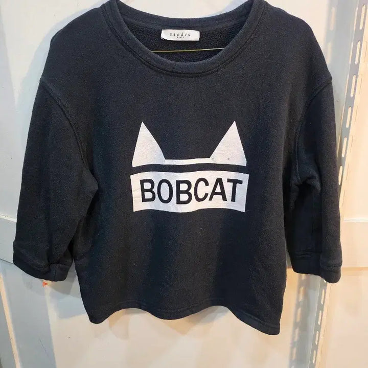 [BUNJANG] Sandro Bobcat Printing Sweatshirt Black / <만원빈티지>산드로 밥캣 프린팅 맨투맨 블랙